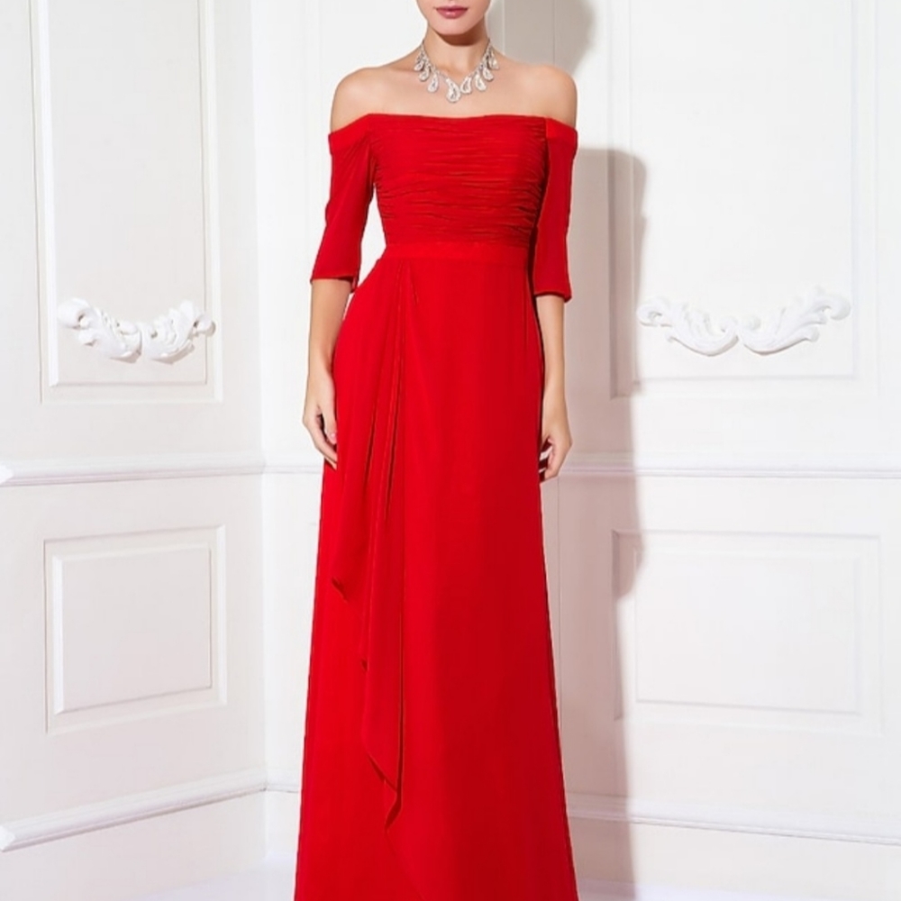 Red off the shoulder gown size 20W